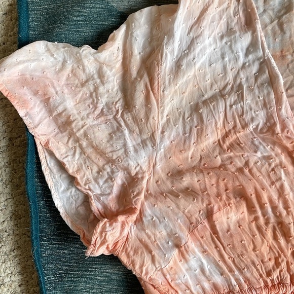 Torrid Peach Tie-Dye Clip - Dot Kimono Midi Cover - Picture 11 of 14